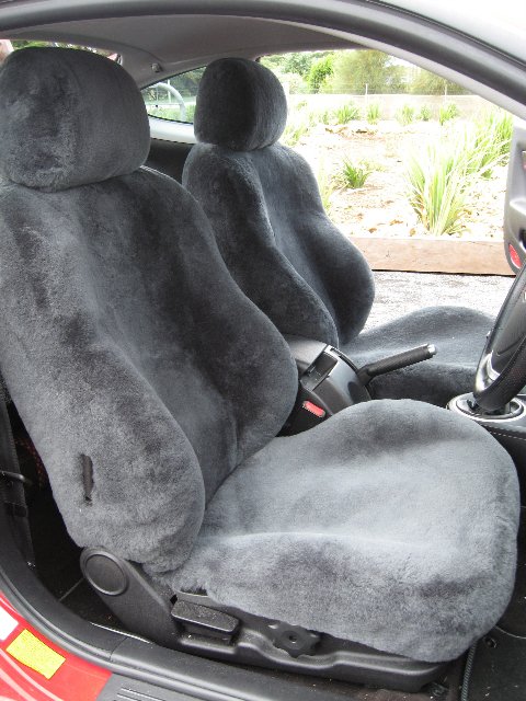 Charcoal front seat car seat cover